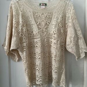 Flying Tomato Cream Lace Blouse